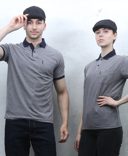 ST-02 반팔 회색 쿨랙스 배색티셔츠ㅡㅡ(반팔모델)