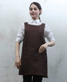 AP-928 커피 원피스체크바이어스