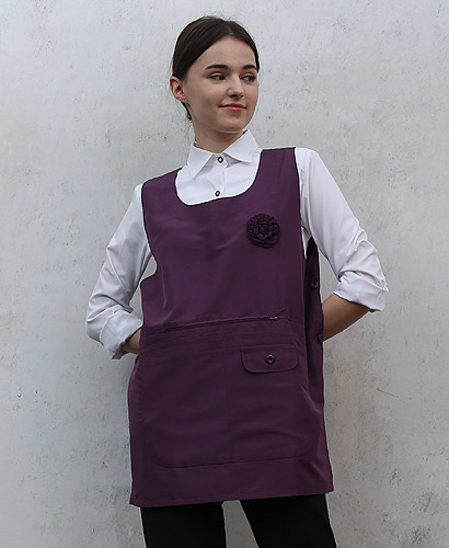 SAP-713 보라 꽃 원피스 앞치마