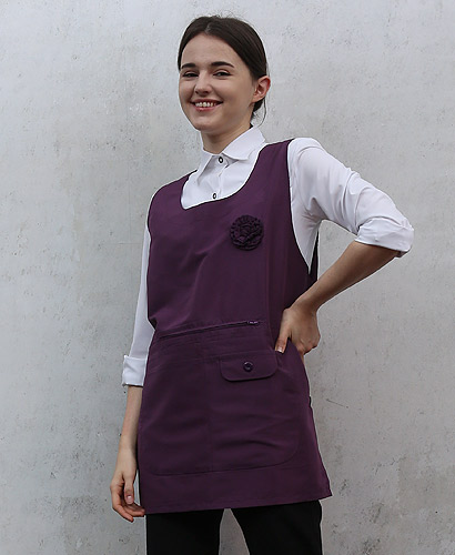 SAP-713 보라 꽃 원피스 앞치마