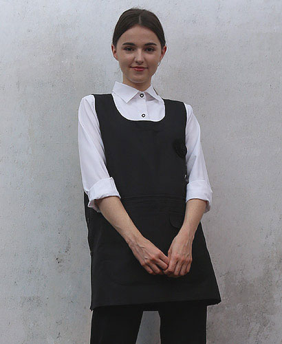 SAP-717 검정 꽃 원피스 앞치마