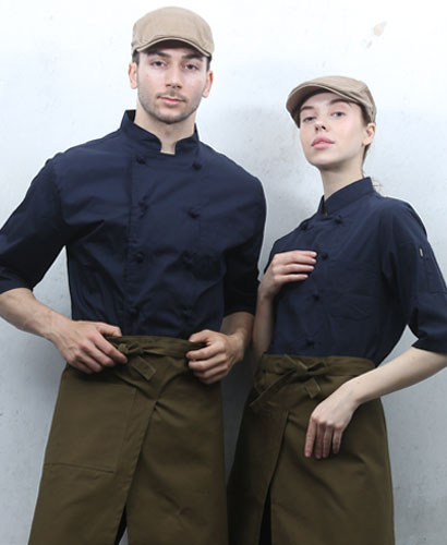 SKO-155 네이비 칠부 쿡복32수 [161-3]