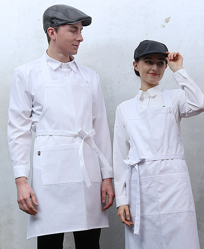 SAP-830 백색 면혼방 스냅 목걸이