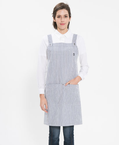 SAP-535-1 화이트네이비 줄무늬 앞치마