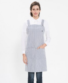 SAP-535-1 화이트네이비 줄무늬 앞치마