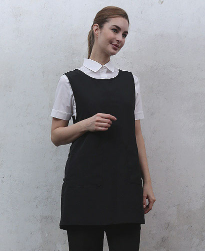 SAP-8102 포그니 검정원피스앞치마 (빅사이즈있음)