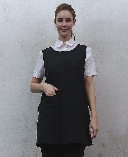 SAP-8102 포그니 검정원피스앞치마 (빅사이즈있음)