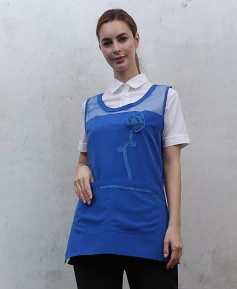 SAP-721 코발트 망사 장미 원피스앞치마