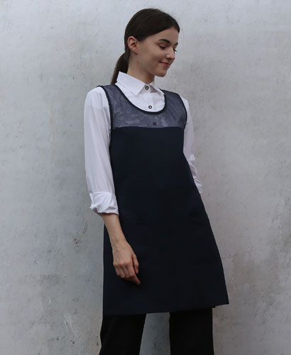 SAP-941 네이비 망사원피스앞치마