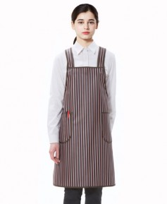 SAP-3021 갈색줄지 방수앞치마(소)