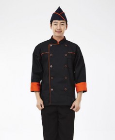 SCO-014 검정 오렌지띠 조리복