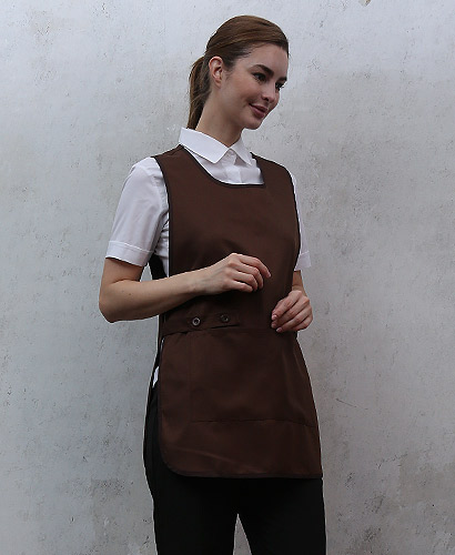 SAP-369 옆트임  커패색 원피스ㅡㅡㅡ＃ (폴리원단)