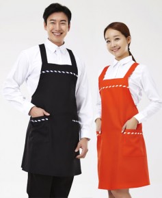 SAP-609 띠배색 엉덩이덮개형 앞치마