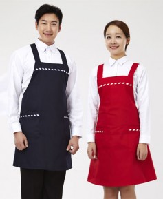 SAP-607 띠배색 엉덩이덮개형 앞치마