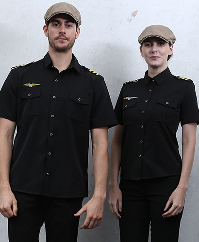 Y-857 블랙 어깨 견장 유니폼
