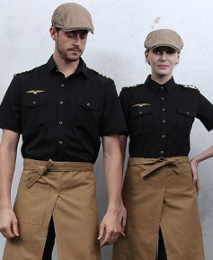 Y-857 블랙 어깨 견장 유니폼