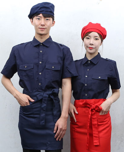 Y-859 네이비 무지 캐쥬얼 남방