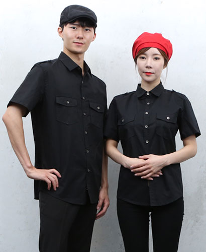 Y-862 블랙 무지 캐쥬얼 남방