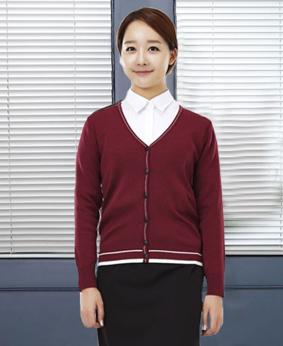 SG-69 와인 스테치 가디건 (여성용) ★시간걸림