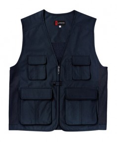 SCJ-LD320 V넥 네이비 뒤망사 조끼