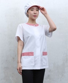 SHA-647 레드체크 라운드카라 반팔