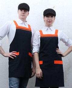 SAP-30 네이비 가슴 두줄 배색 앞치마