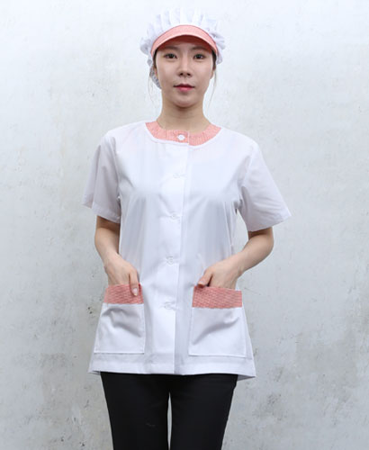 SHA-645  오렌지체크 라운드카라 반팔