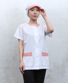 SHA-645  오렌지체크 라운드카라 반팔