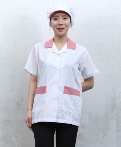 SHA-651 레드 체크카라 반팔