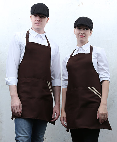 SAP-932 커피 사선 두줄 띠 주머니