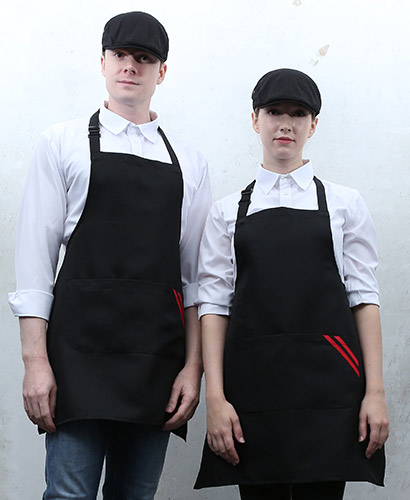 SAP-931 블랙 사선 두줄 띠 주머니