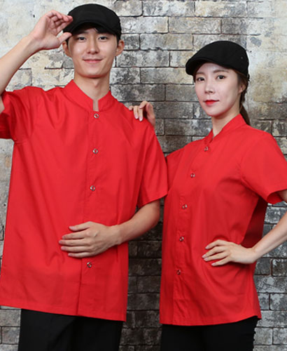 SKO-728-4 레드 원버튼 베이직 반팔