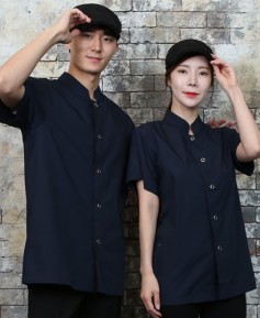 SKO-728-3 네이비 원버튼 베이직 반팔