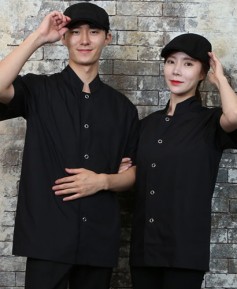 SKO-728-1 블랙 원버튼 베이직 반팔