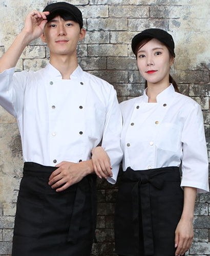 SKO-708-2 화이트 더블 스냅버튼 7부