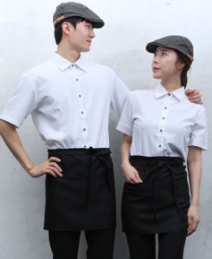 SY-744 남녀 검단 화이트 무지셔츠ㅡㅡ반팔