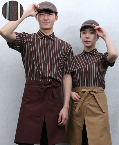 SY-743 엣지 커피 스트라이프ㅡㅡㅡ반팔
