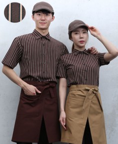 SY-743 엣지 커피 스트라이프ㅡㅡㅡ반팔