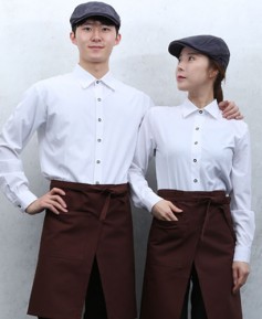 SY-814 남녀 검단 화이트 무지셔츠 ㅡ긴팔