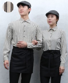 SY-812 엣지 베이지 검스트라이프ㅡㅡ긴팔