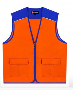 LD-22 오렌지 반사 파이핑 조끼