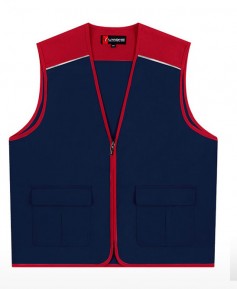 LD-22 네이비 반사 파이핑 조끼