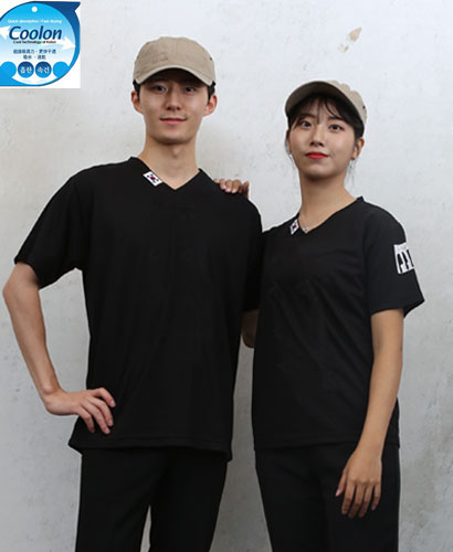 KO-6428 블렉 V넥 헤리태극기기능성 티셔츠