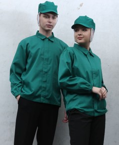 SW-135 카라형 초록작업복 상의 ㅡㅡㅡ(남녀공용)
