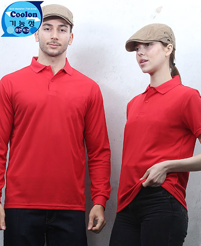 ST-19 적색 반팔 쿨론베이직 단체복 ㅡㅡㅡㅡ(주머니 없음) 빅사이즈