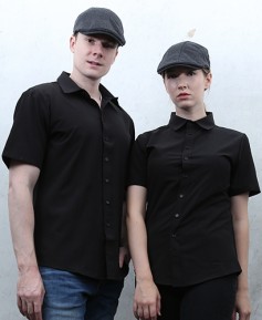 SY-915-1 NEW 블랙 반팔 셔츠ㅡㅡㅡ(남녀공용)