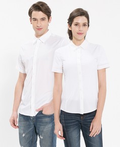 SY-101 백색 반팔셔츠---주머니있음 ((맞춤))