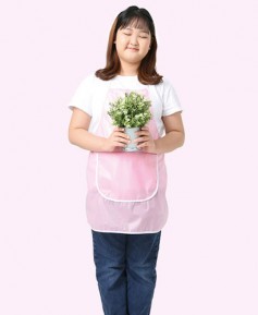 SK-67  키즈 핑크 캥거루 방수 앞치마 ♬