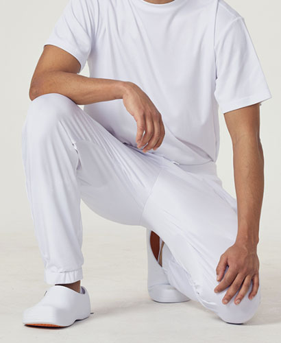 SP-112 ▣ 화이트 올 스판덱스 위생바지