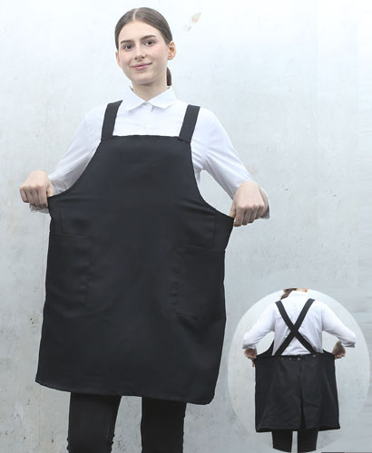 SAP-6711 빅사이즈블랙 뒤X형 ㅡㅡ엉덩이가림앞치마